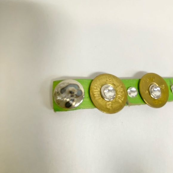 NEW Winchester 12 gauge bullet cuff bracelet Swarovski crystal Leather Handcraft - Picture 3 of 5
